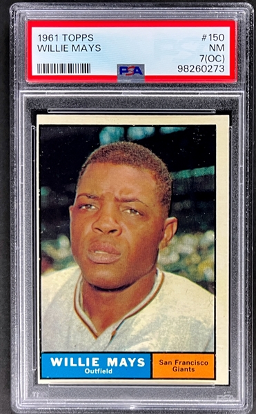 1961 Topps #150 Willie Mays - PSA NM 7(OC)