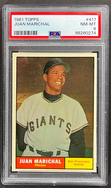 1961 Topps #417 Juan Marichal - PSA NM-MT 8