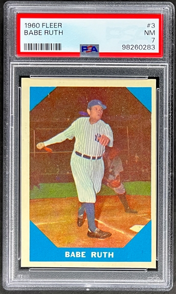 1960 Fleer #3 Babe Ruth - PSA NM 7