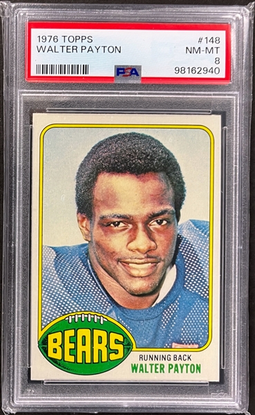 1976 Topps Football #148 Walter Payton Rookie Card - PSA NM-MT 8