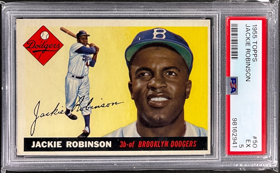 1955 Topps #50 Jackie Robinson - PSA EX 5