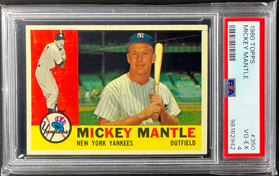 1960 Topps #350 Mickey Mantle - PSA VG-EX 4