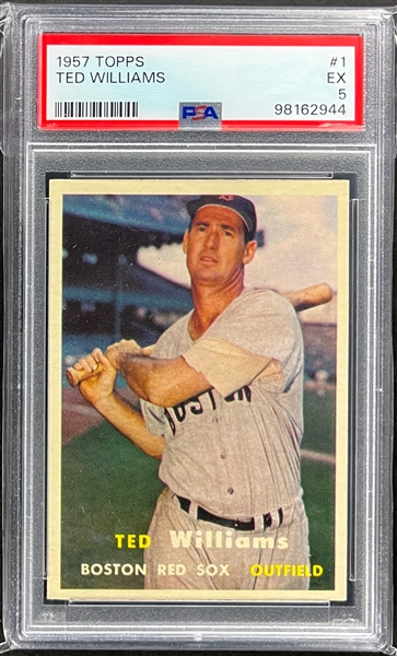 1957 Topps #1 Ted Williams - PSA EX 5