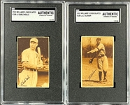 1923 V100 Willard Chocolate SGC Authentic Pair (2) - Oldham and Neale