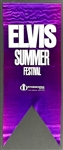 1970 Elvis Presley Las Vegas International Hotel “Elvis Summer Festival” Purple Satin Banner - High Grade Example