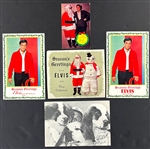 1960s-70s Elvis Presley Christmas Cards and Postcards (5 Different)