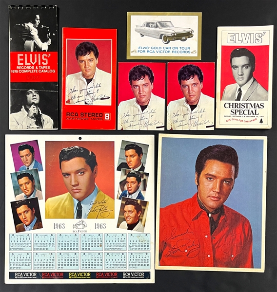 1960s-70s Elvis Presley RCA Records Promo Materials (43 Pieces) Incl. Record Catalogs, Postcards and Calendars