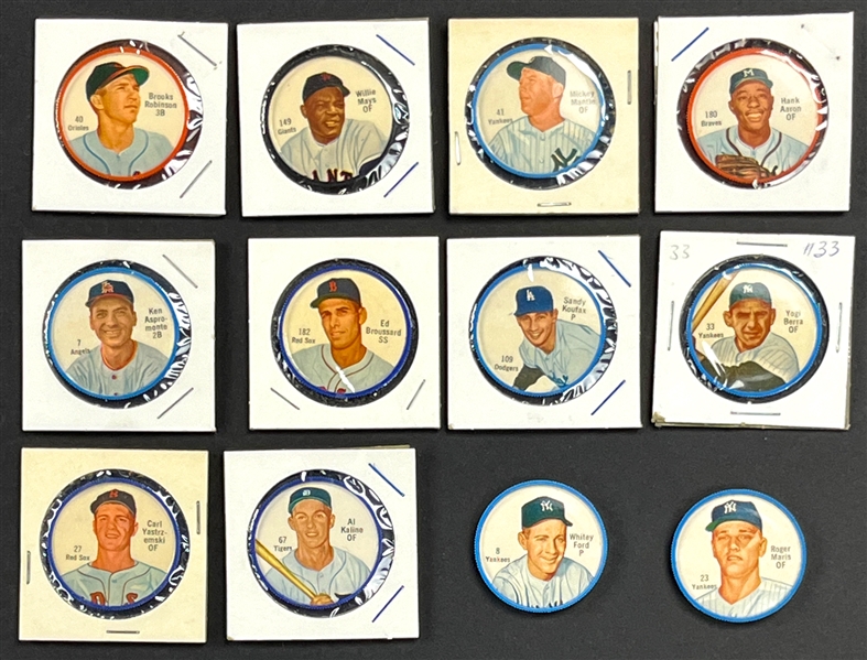 1962 Salada Baseball Coins Near Master Set (246/265) Incl. Newly Discovered Variation