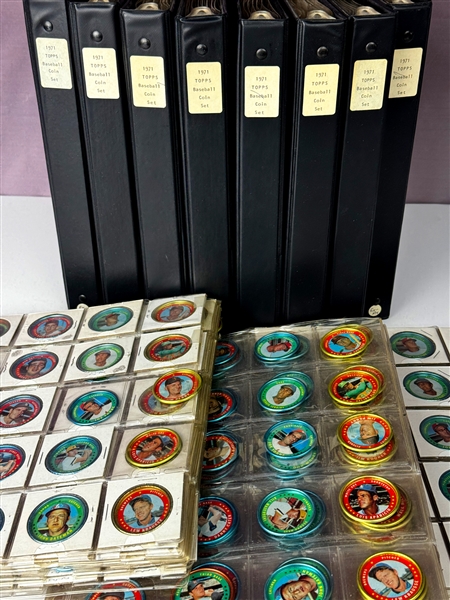 1971 Topps Coins Massive Hoard Incl. 3 Complete Sets and 8 Near Sets (655 Total Coins)