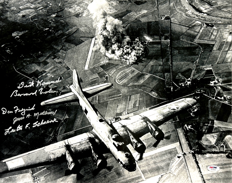 World War II B-17 Veterans Signed 16x20 Photograph (PSA/DNA)