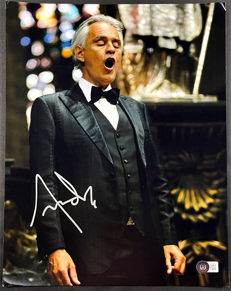 Andrea Bochelli Signed 11x14 Photo (Beckett Authentic)