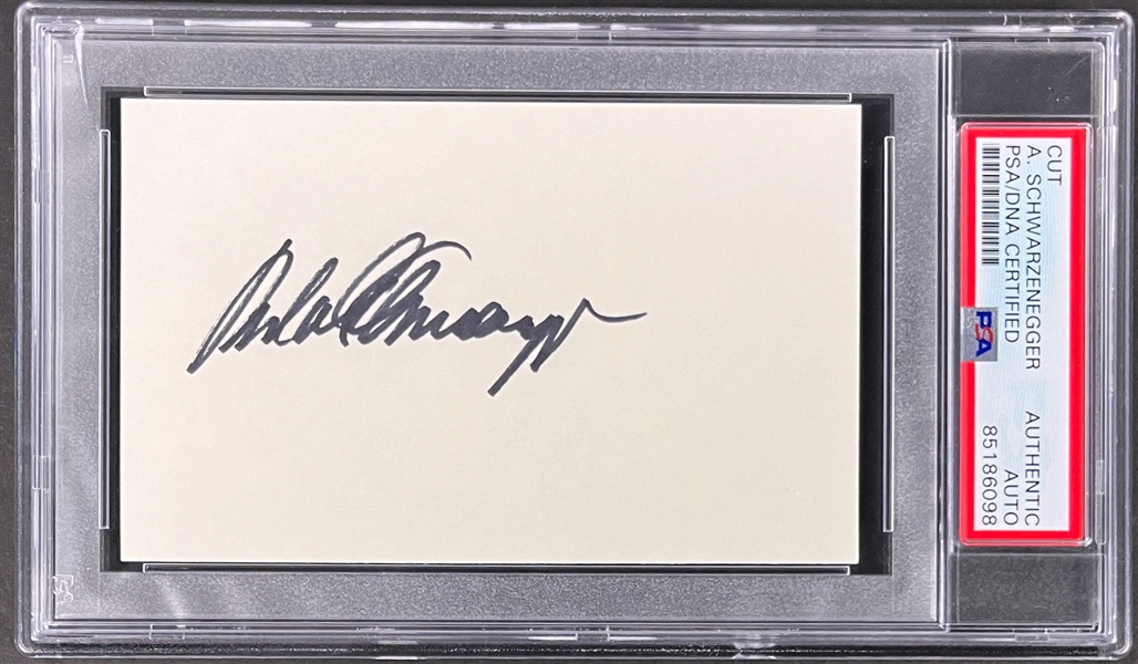 Arnold Schwarzenegger Cut Signature (Encapsulated PSA/DNA)