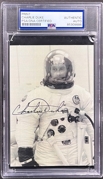 Apollo 16 Astronaut Charles Duke Signed Photo (Encapsulated PSA/DNA)