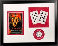 Matt Damon Signed Poker Chip in <em>Rounders</em> Framed Display (PSA/DNA)