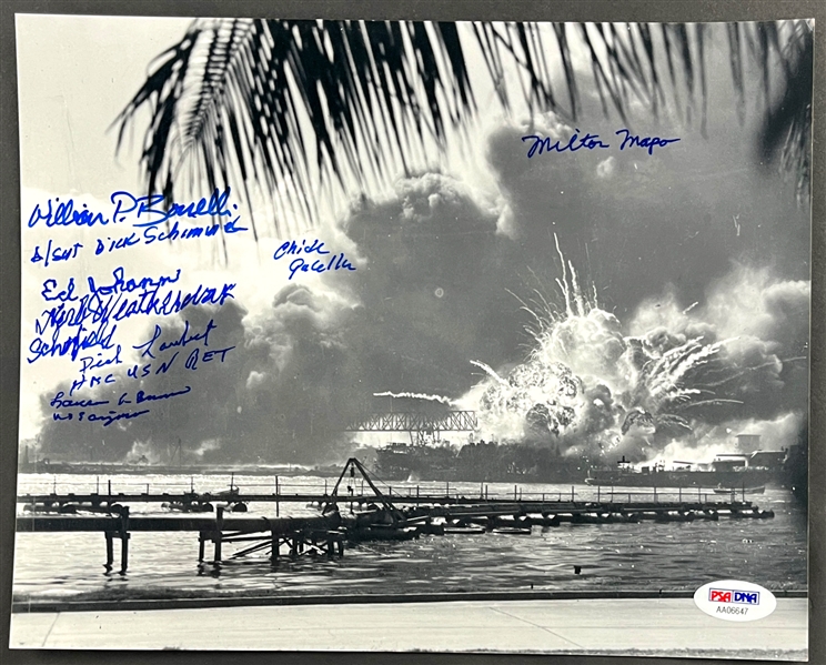 Pearl Harbor Survivors Signed 8x10 Photo (PSA/DNA)