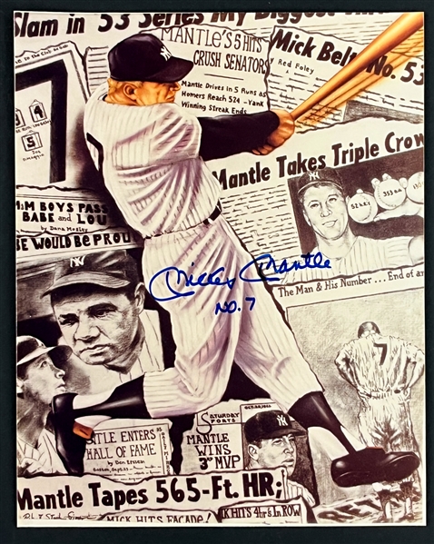 Mickey Mantle Signed 8x10 Photo (Beckett Authentic)