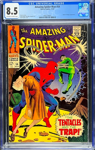 The Amazing Spiderman #54 (Marvel, 1967) CGC VF+ 8.5 - GREAT Doc Ock Cover