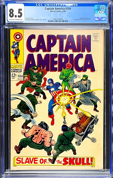 Captain America #104 (Marvel, 1968) CGC VF+ 8.0 - Red Skull Appearance