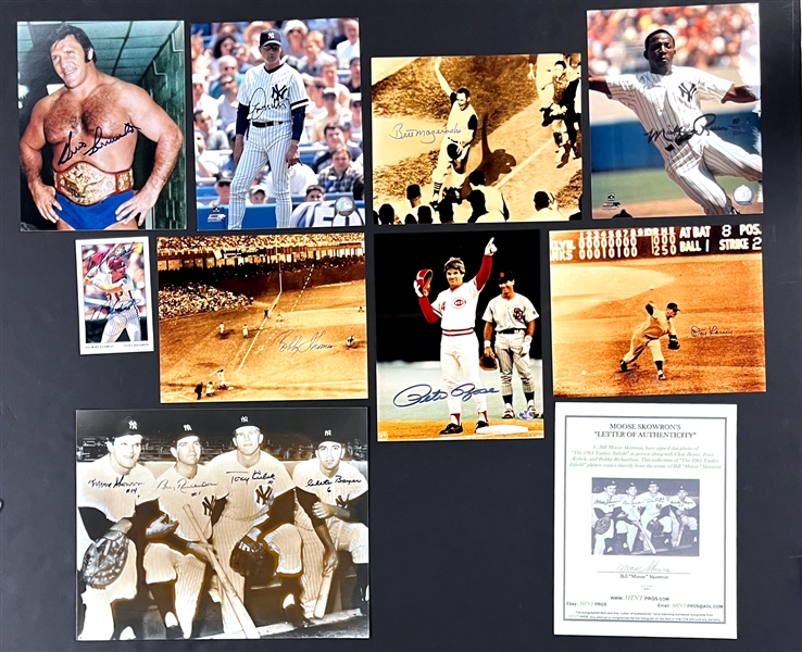 Hall of Famers and Superstars Signed Photos Group (9) Incl. Pete Rose, Mike Schmidt and Others  (Beckett Authentic)