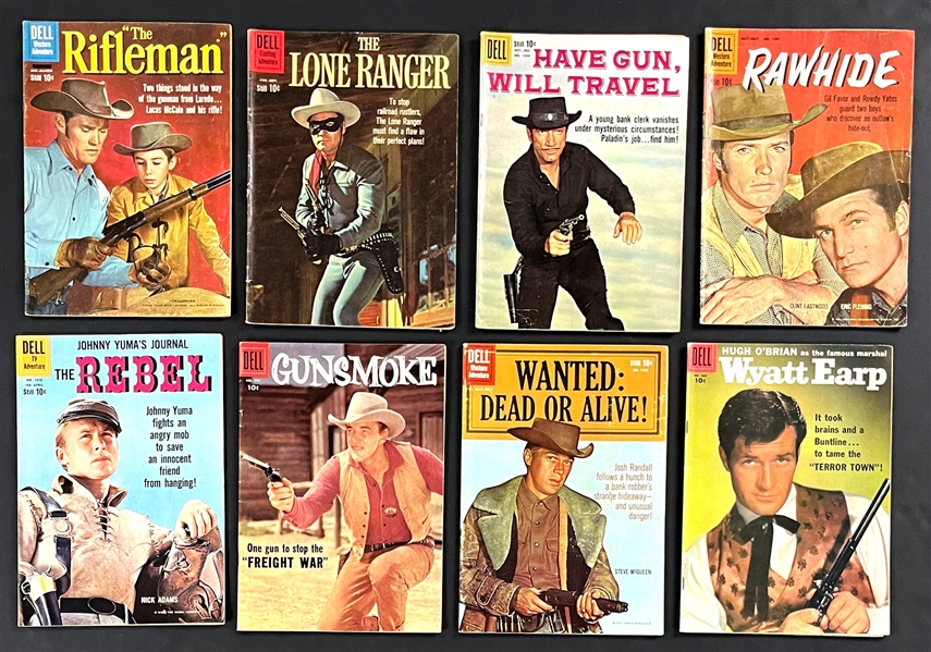 Dell Comics Western Collection (12 Different) Incl. The Rifleman, Rawhide, Gunsmoke and Others