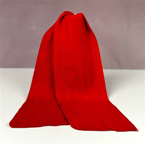 Elvis Presley Red Scarf from His Personal Wardrobe - From the Collection of Graceland Cook Nancy Rooks