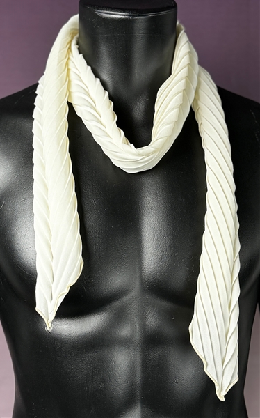 Elvis Presley White Scarf from His Personal Wardrobe - From the Collection of Graceland Cook Nancy Rooks