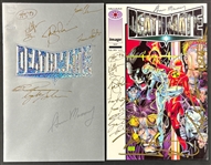 <em>Deathmate Tour Book</em> (1993) and Promo Cover Signed by Jim Lee and Many others (22 Signatures) (Beckett Authentic)