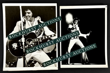 1977 Elvis Presley News Service Photos (2) for The CBS Special <em>Elvis in Concert</em> (CBS)