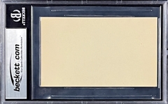 Billy Southworth Signed Index  (Encapsulated Beckett Authentic)
