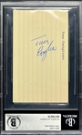 Tony Conigliaro Signed Index Card  (Encapsulated Beckett Authentic)