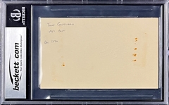 Tony Conigliaro Signed Index Card  (Encapsulated Beckett Authentic)