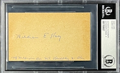 Dummy Hoy Signed Index Card - MINT 9 Signature (Encapsulated Beckett Authentic)