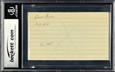 Grover Powell Signed Index Card - GEM MINT 10 Signature (Encapsulated Beckett Authentic)