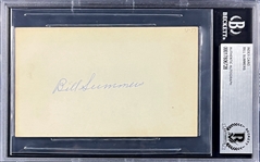 Bill Summers Signed Index Card (Encapsulated Beckett Authentic)