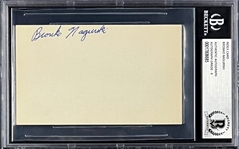 Bronko Nagurski Signed Index Card - MINT 9 Signature (Encapsulated Beckett Authentic)