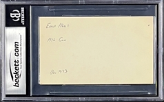 Greasy Neale Signed Index Card - MINT 9 Signature (Encapsulated Beckett Authentic)