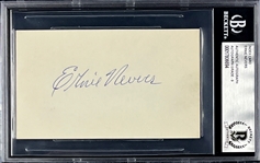 Ernie Nevers Signed Index Card - MINT 9 Signature (Encapsulated Beckett Authentic)