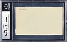 Art Rooney Signed Index Card - MINT 9 Signature (Encapsulated Beckett Authentic)
