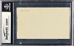 Mac Speedie Signed Index Card (Encapsulated Beckett Authentic)