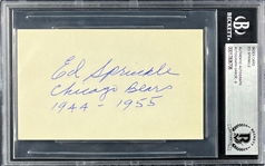Ed Sprinkle Signed Index Card - MINT 9 Signature (Encapsulated Beckett Authentic)