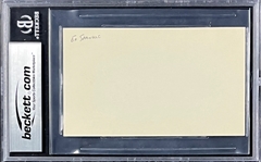 Ed Sprinkle Signed Index Card - MINT 9 Signature (Encapsulated Beckett Authentic)