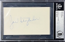 Joe Stydahar Signed Index Card (Encapsulated Beckett Authentic)
