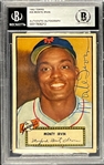 Monte Irvin Signed 1952 Topps #26 (Black Back) (Encapsulated Beckett Authentic)