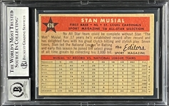 Stan Musial Signed 1958 Topps #476 AS - MINT 9 Signature (Encapsulated Beckett Authentic)