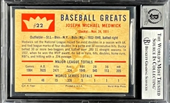 Joe Medwick Signed 1960 Fleer #22 - MINT 9 Signature (Encapsulated Beckett Authentic)