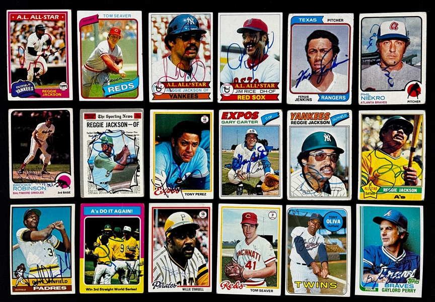 1968-1982 Topps Baseball Signed Card Collection (304)