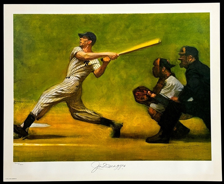 Joe DiMaggio Signed LE (1500/1500) "Living Legends" 22 x 18 Inch Print (Beckett Authentic)