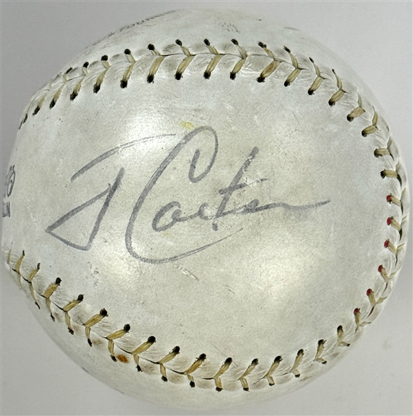 President Jimmy Carter and Billy Carter Signed 12-Inch Softball (Beckett Authentic)