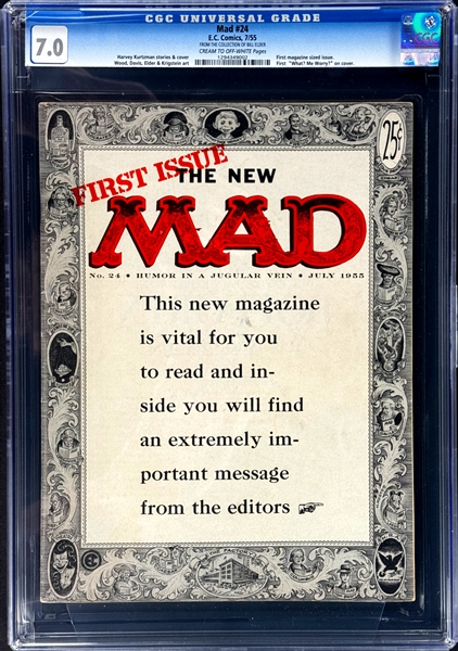 <em>MAD Magazine</em> #24 (EC, 1955) CGC FN/VF 7.0 - Bill Elder File Copy