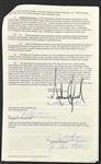 Michael Jackson Signed 2001 <em>MJ: 30th Anniversary Celebration</em> Contract  (Beckett Authentic)